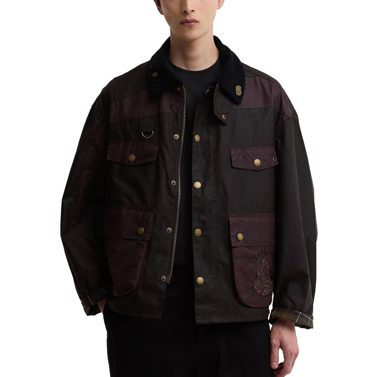 【FenG CHen WANG】Multi Pocket Coat Barbour x Feng Chen Wang Porter Waxed Jacket | Uncrate Supply