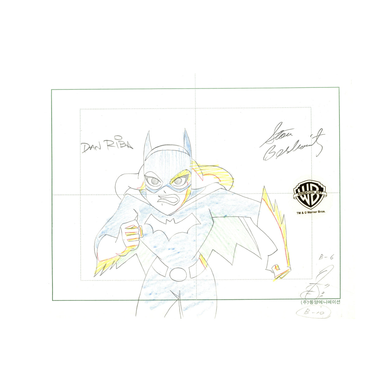 The New Batman Adventures Signed Original Production Drawing: Batgirl