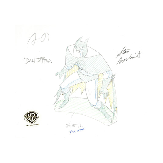 The New Batman Adventures Signed Original Production Drawing: Batman