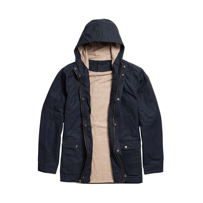 Bridge & Burn Navy Waxed Canvas Marshall Jacket