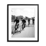 Beatles on Bikes Framed Print - Black Frame