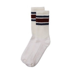 American Trench Merino Retro Stripe Socks - berry/navy