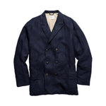 Billy Reid Canvas Linen Bond Peacoat - Navy