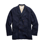 Billy Reid Canvas Linen Bond Peacoat - Navy