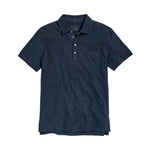 Billy Reid Pique Pensacola Polo - Carbon Blue