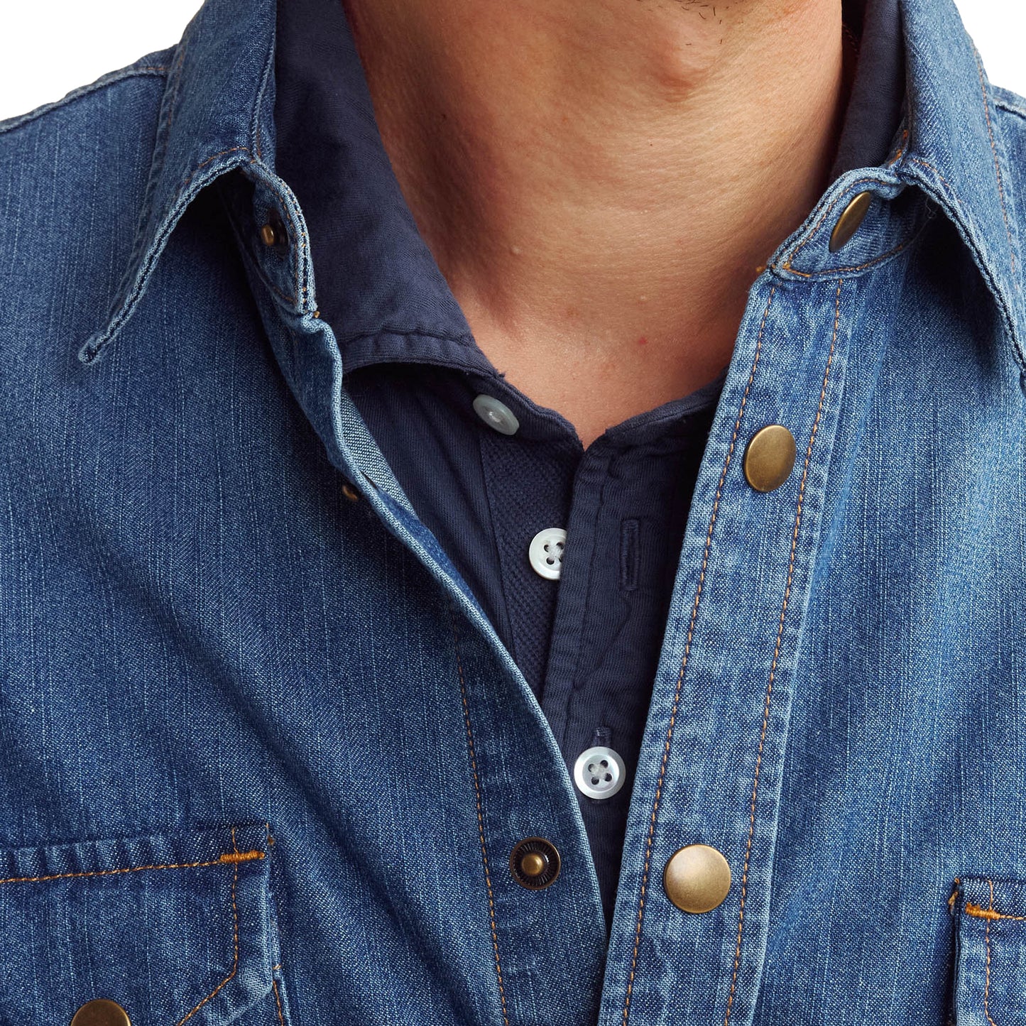 Billy Reid Shoals Light Indigo Denim Shirt