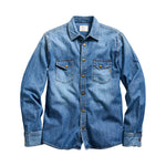 Billy Reid Shoals Light Indigo Denim Shirt - Light Indigo