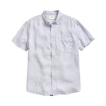 Billy Reid Short Sleeve Linen Tuscumbia Shirt - Grey Mist