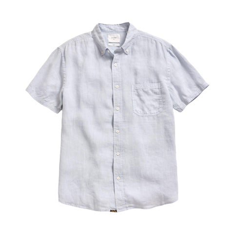 Billy Reid Short Sleeve Linen Tuscumbia Shirt