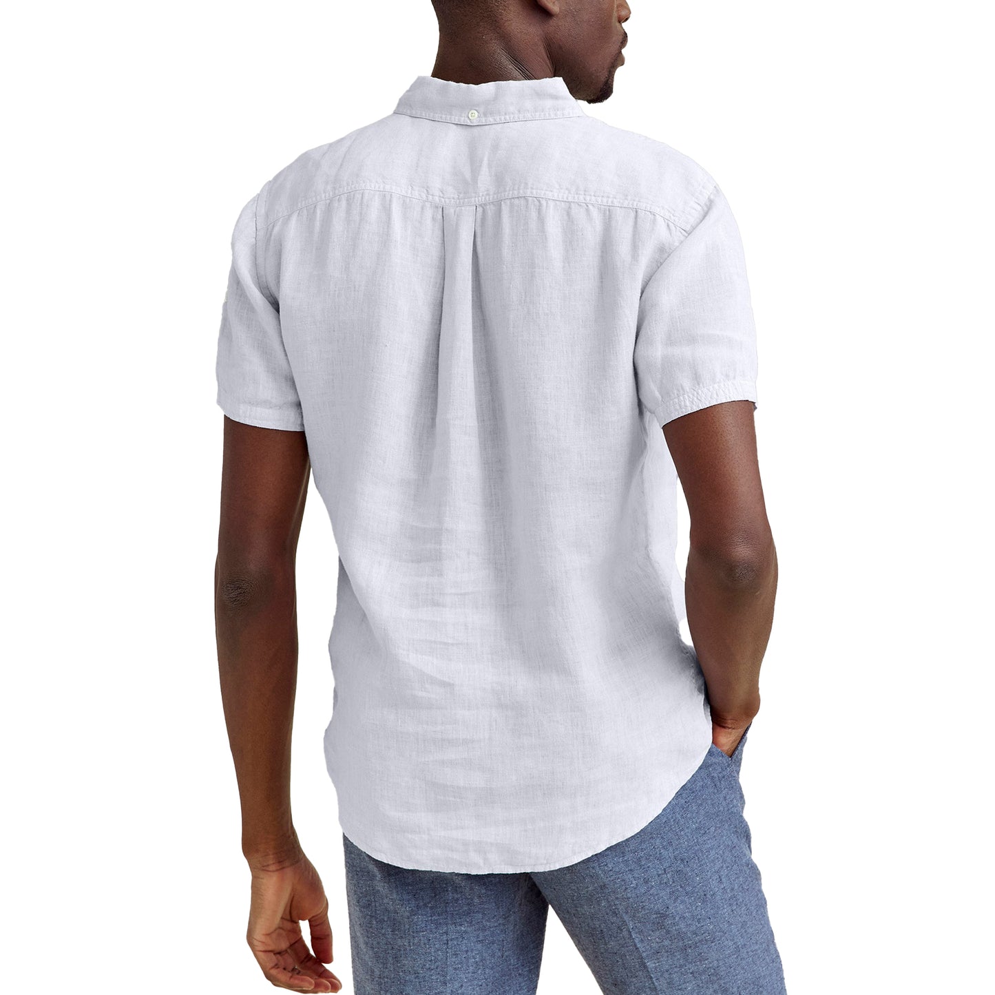 Billy Reid Short Sleeve Linen Tuscumbia Shirt