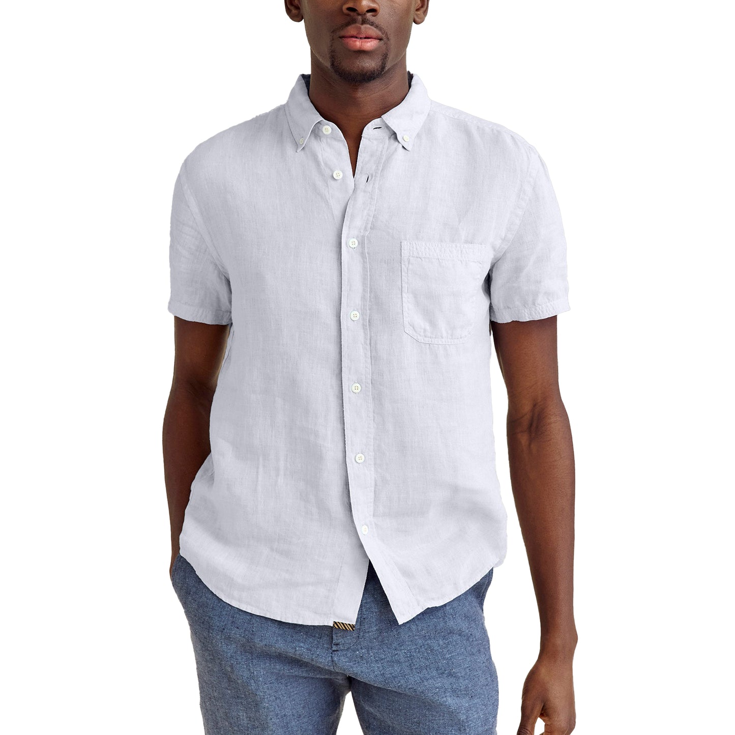 Billy Reid Short Sleeve Linen Tuscumbia Shirt