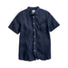 Billy Reid Short Sleeve Linen Tuscumbia Shirt Button Down - Carbon Blue