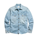 Billy Reid Washed Shoals Denim Shirt - Denim Wash