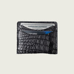 WP Standard Crocodile Card Wallet - Black