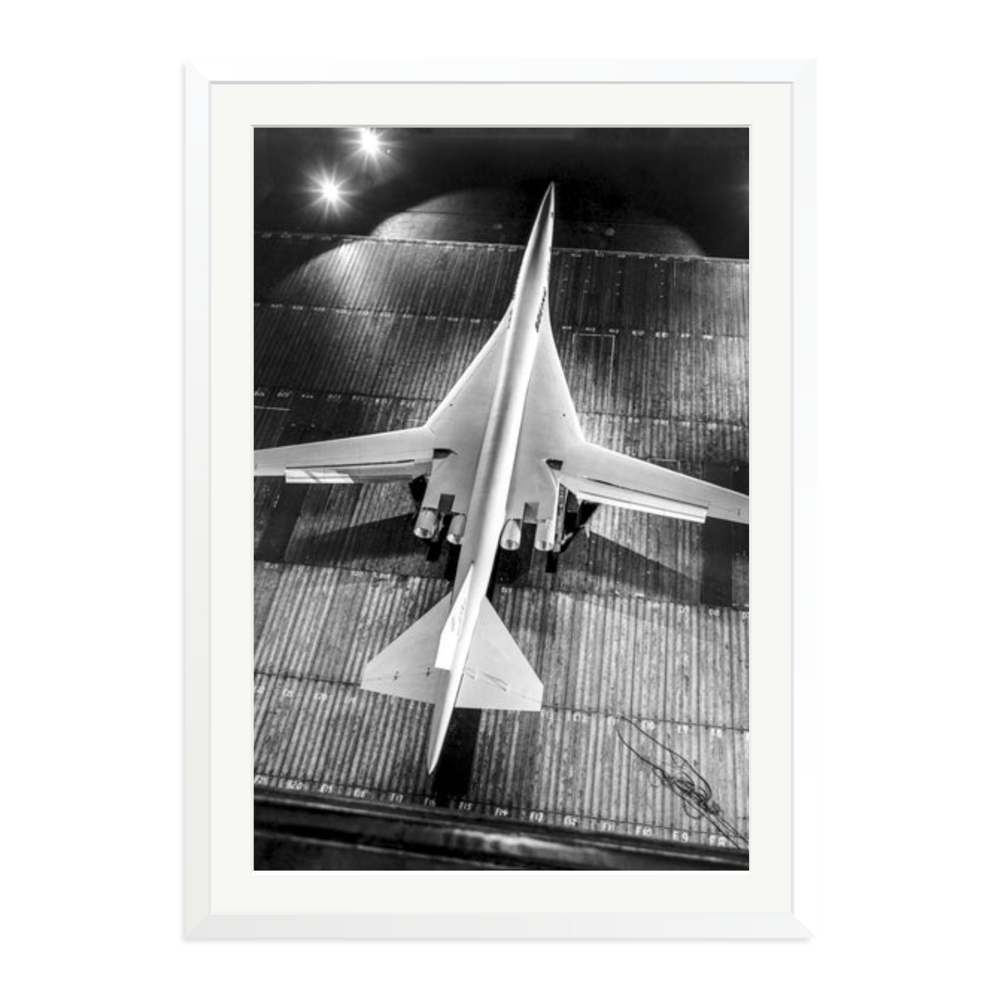 Boeing SST Model Framed Print White XXL