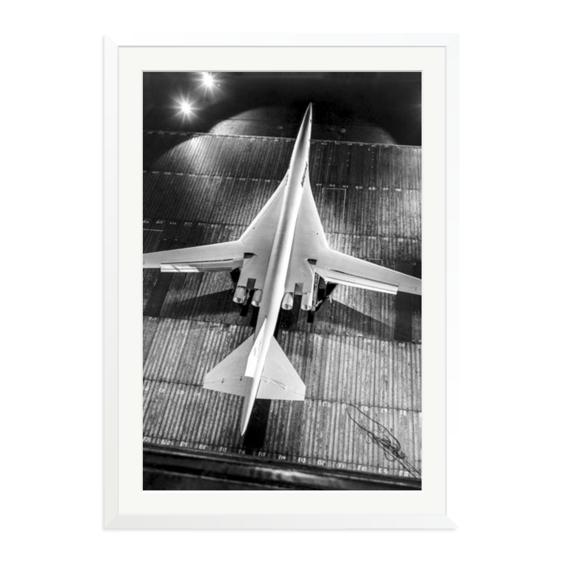 Boeing SST Model Framed Print White XXL