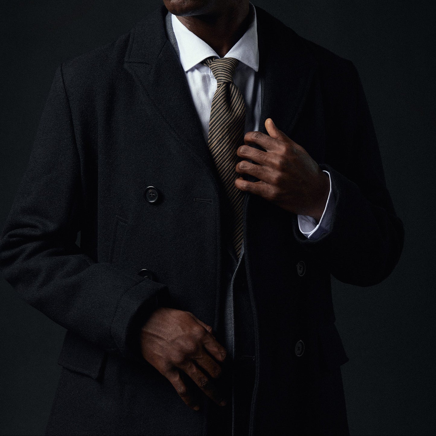 Billy Reid Black Bond Peacoat