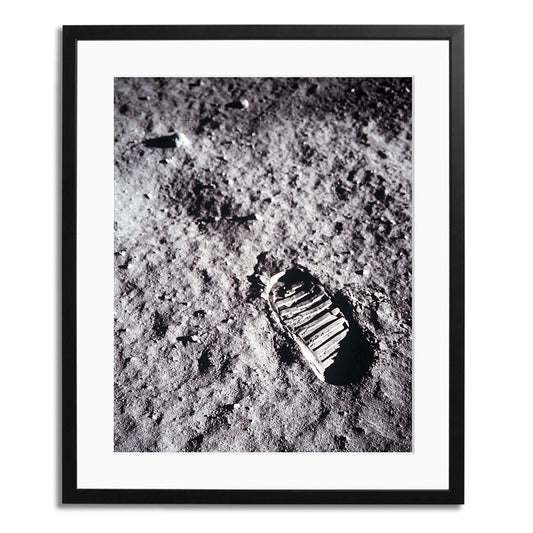Apollo 11 Bootprint gerahmter Druck