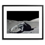 Lunar Boulder Framed Print - Black Frame