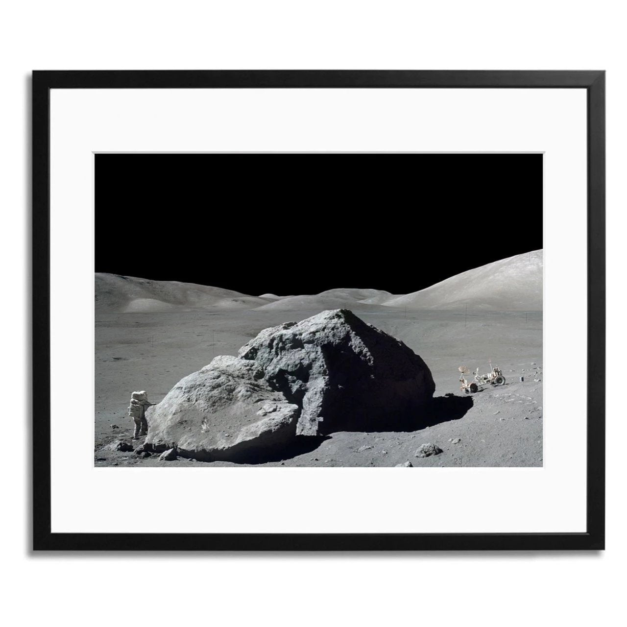 Lunar Boulder Framed Print