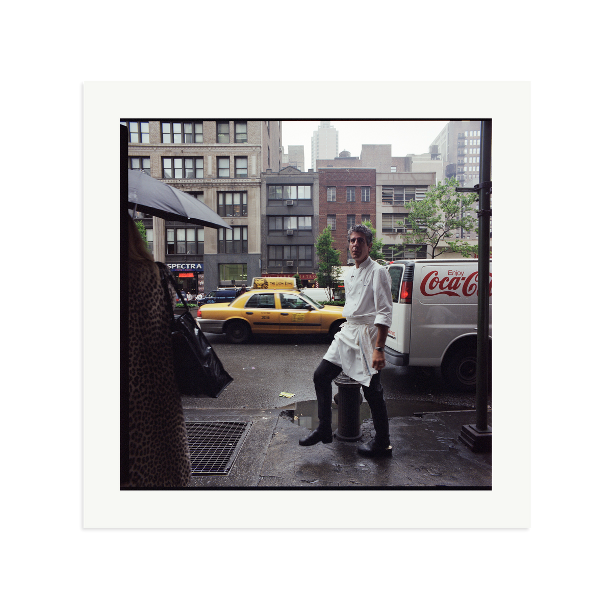 Anthony Bourdain outside Les Halles Framed Print Print Only XL
