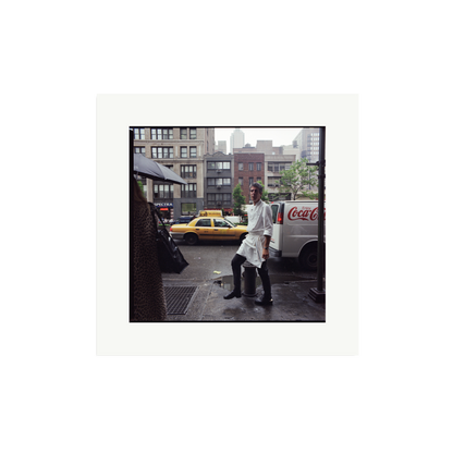 Anthony Bourdain outside Les Halles Framed Print Print Only Medium
