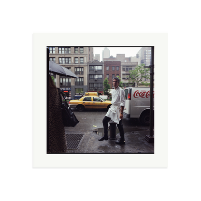 Anthony Bourdain outside Les Halles Framed Print Print Only Large