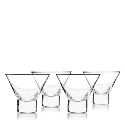 Heavy Base Crystal Martini Glasses