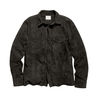 Billy Reid Featherweight Suede Scout Shirt