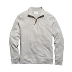 Billy Reid French Terry Half Zip - Silver - Silver