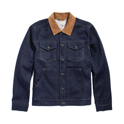 Bridge & Burn Dark Denim Burl Trucker Jacket