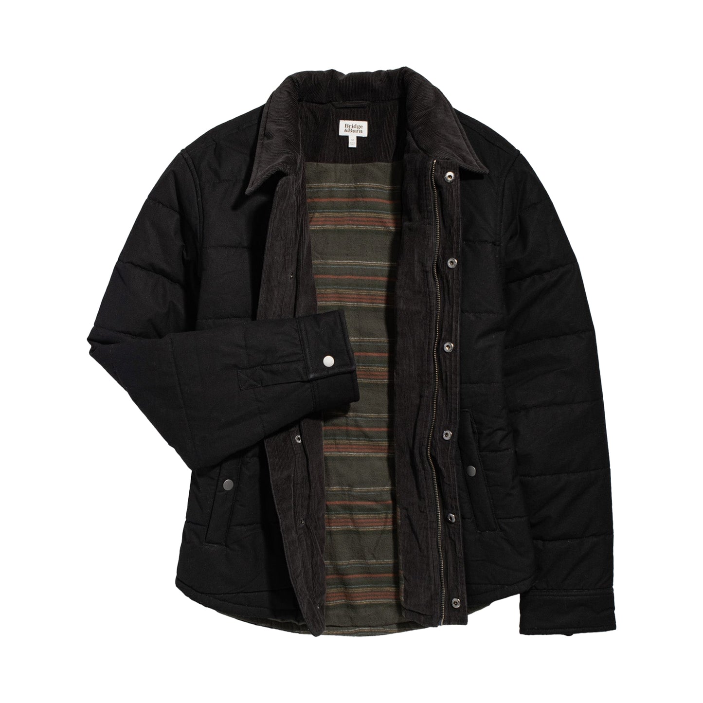 Bridge & Burn Holman Quilted Jacket / Black Canvas