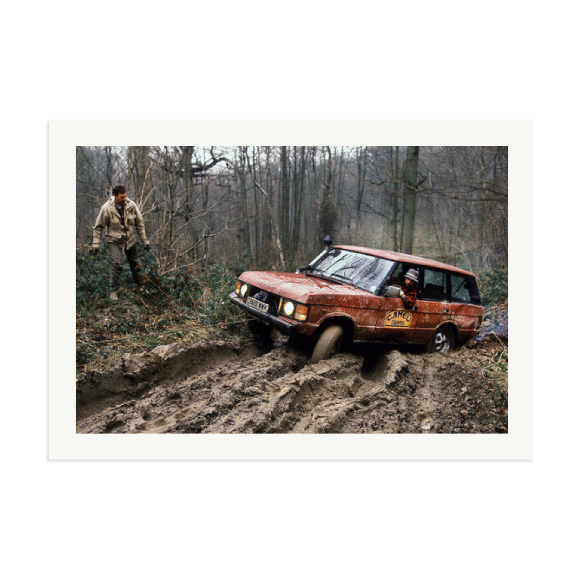 Camel Trophy Training Framed Print Print Only XXL