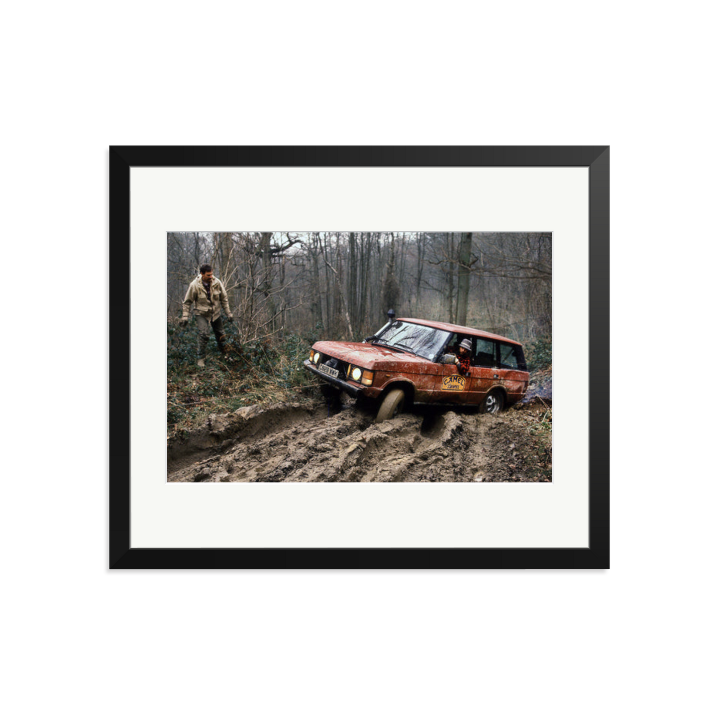 Camel Trophy Training Framed Print Black Large