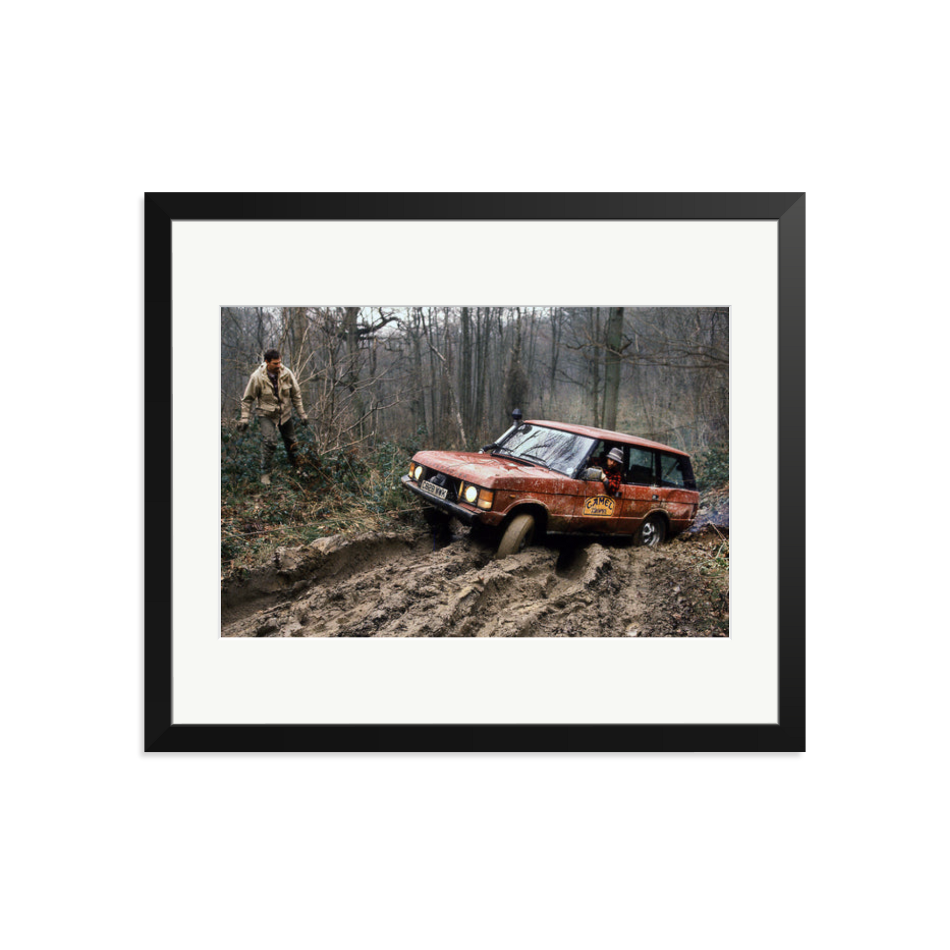 Camel Trophy Training Framed Print Black Large