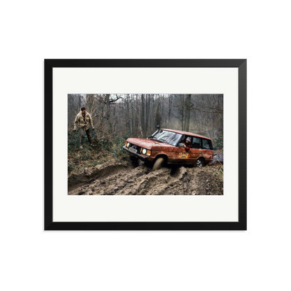 Camel Trophy Training Framed Print Black Large