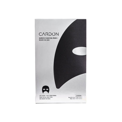 Cardon Bamboo Charcoal Sheet Mask + Beard Oil