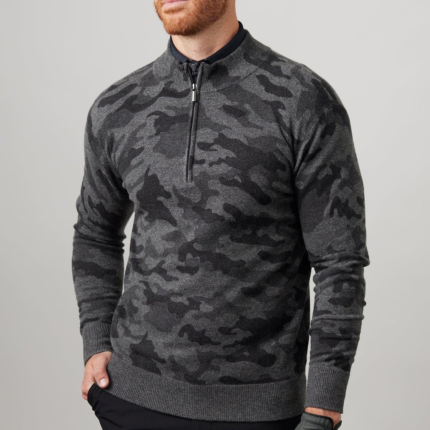 Asher Golf Sero Cashmere Quarter Zip