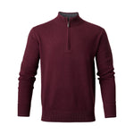 Asher Golf Sero Cashmere Quarter Zip - Merlot