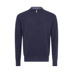 Asher Golf Sero Cashmere Quarter Zip - Admiral Navy