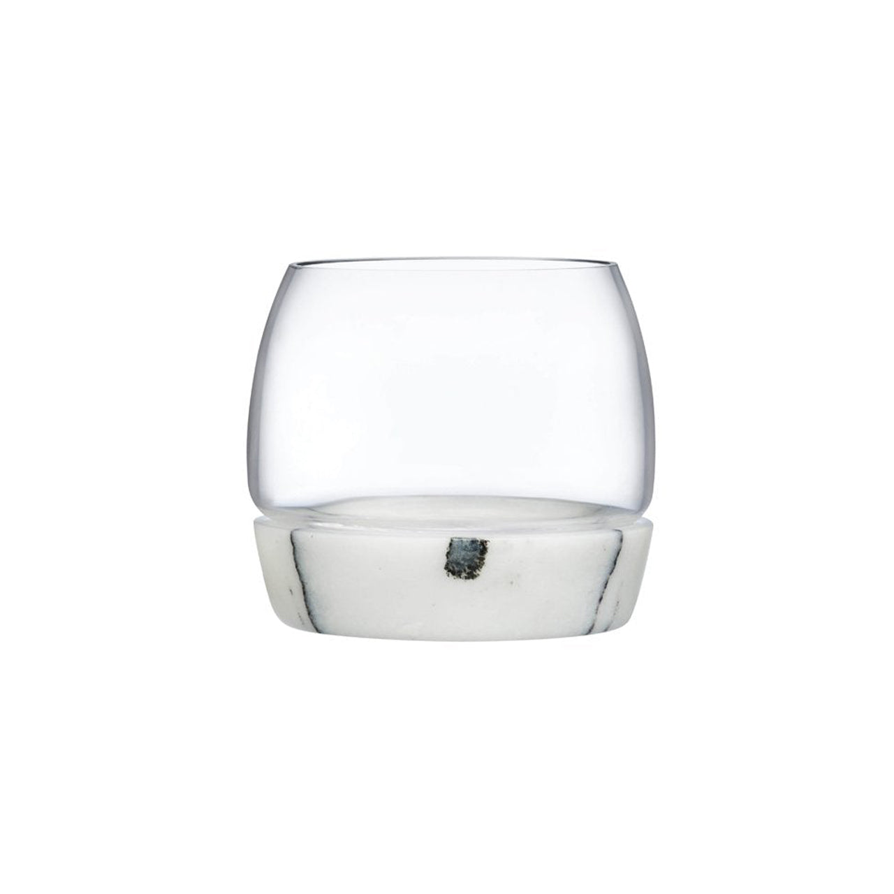 Nude Glass Chill Whisky Tumbler With Marble Base