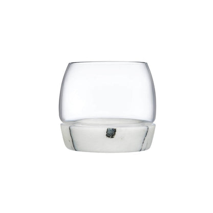 Nude Glass Chill Whisky Tumbler With Marble Base