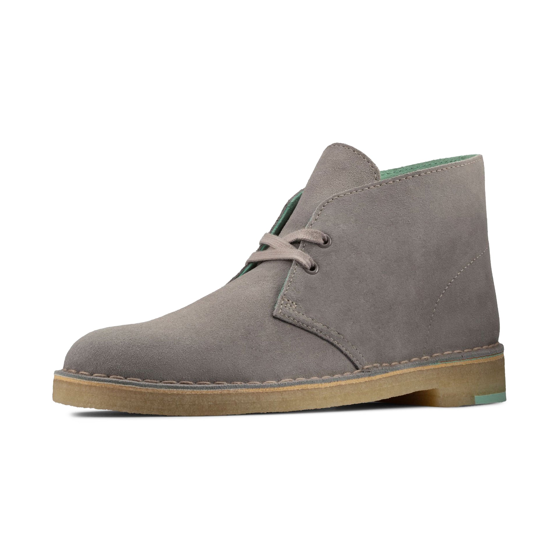 Clarks desert boot grey leather online