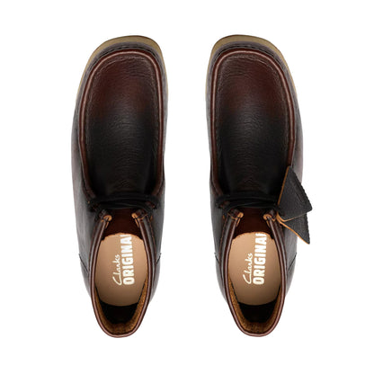 Clarks Dark Tan Combi Wallabee Boots