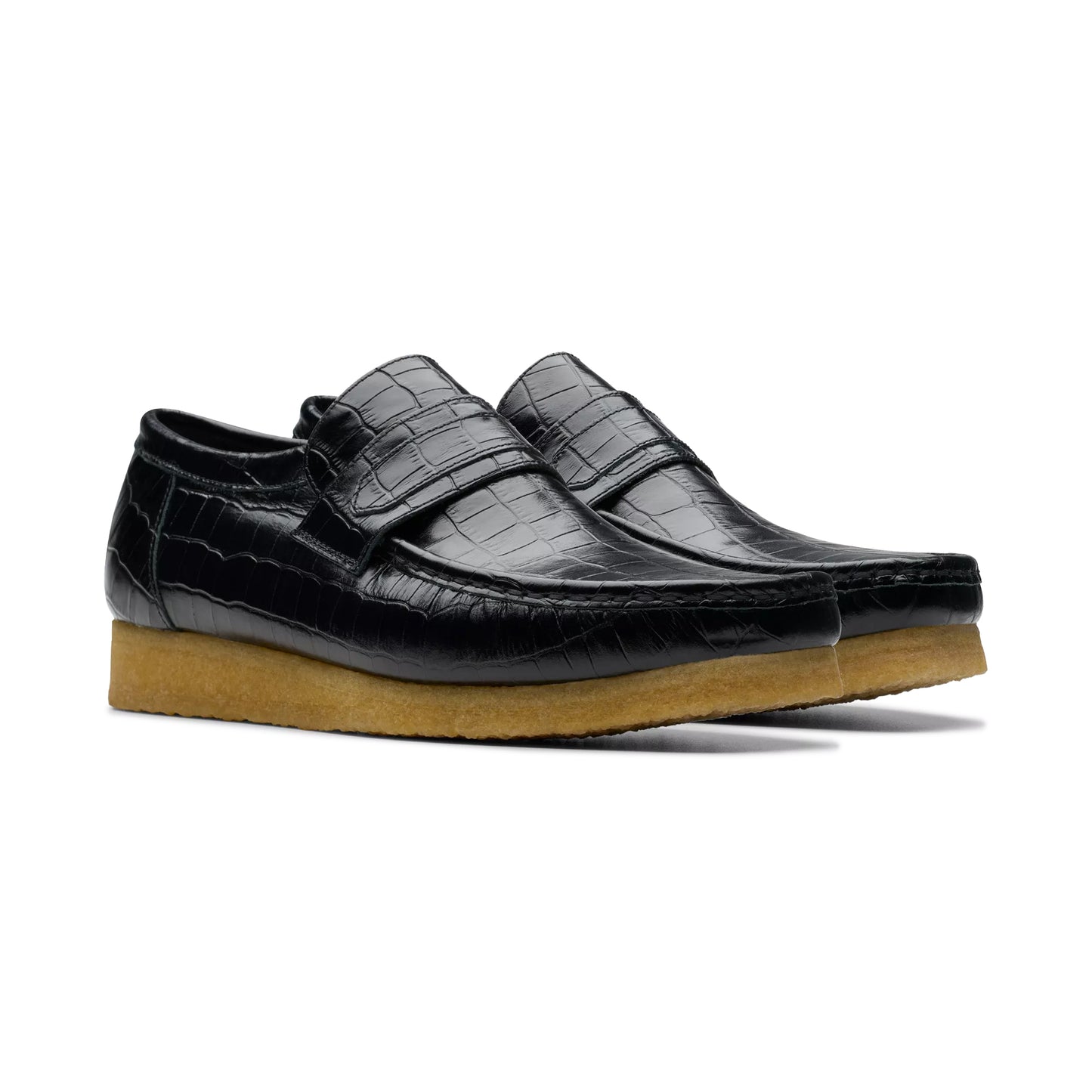 Clark's Wallabee Croc Print Loafers