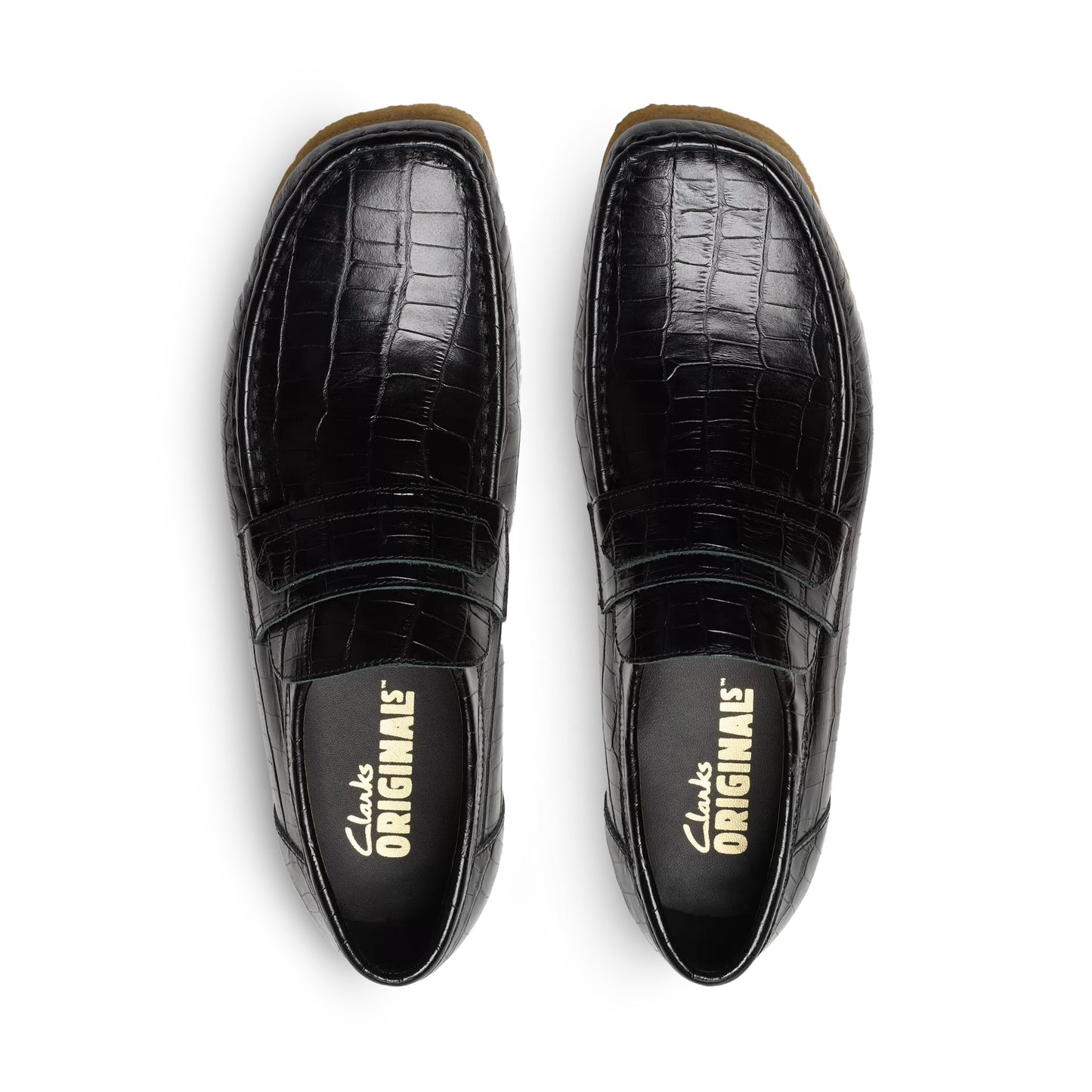 Clark's Wallabee Croc Print Loafers