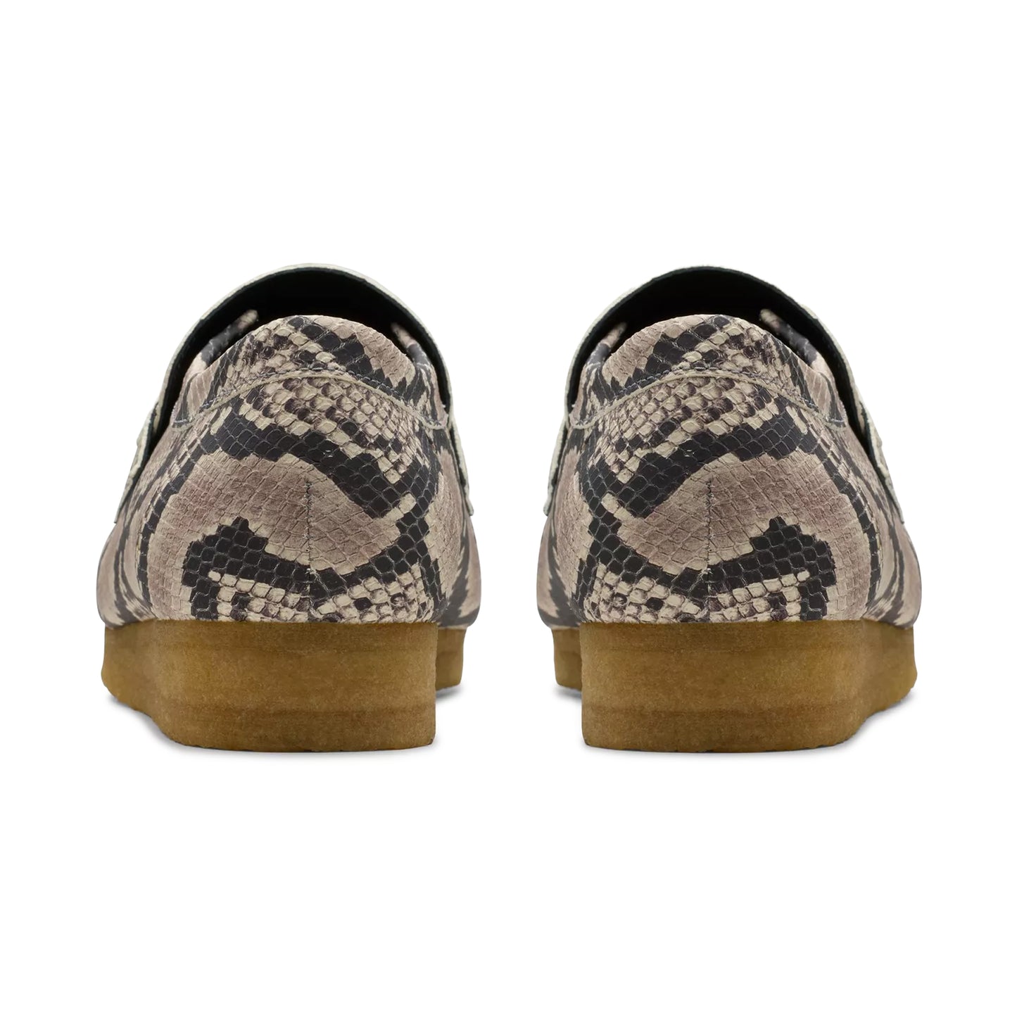 Clark's Wallabee Snake Print Loafers