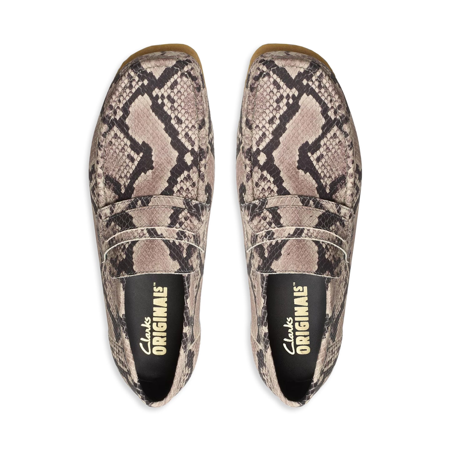 Clark's Wallabee Snake Print Loafers