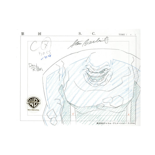 The New Batman Adventures Signed Original Production Drawing: Clayface