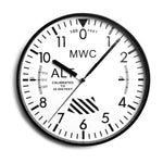 Military Altimeter Wall Clock - White